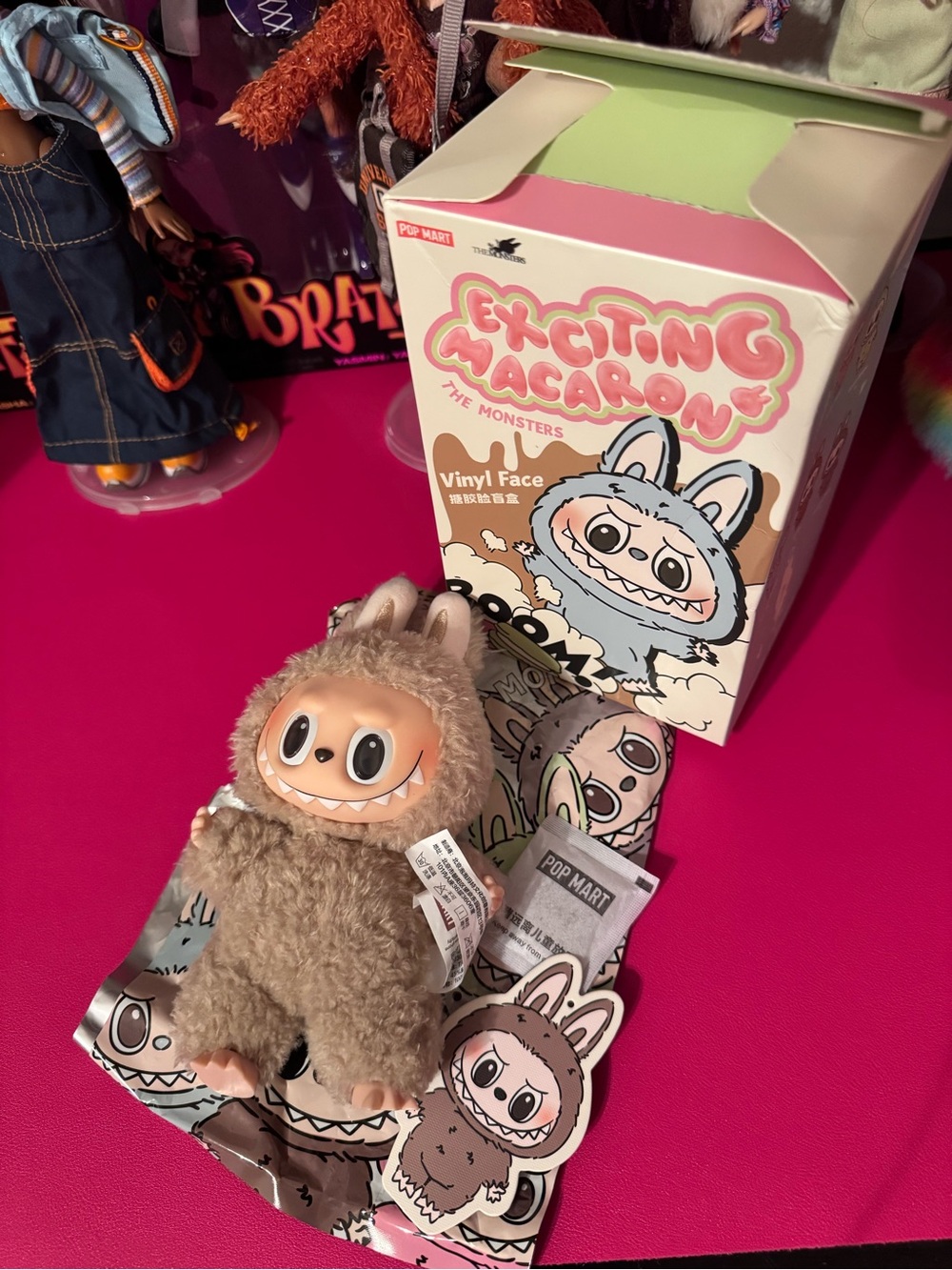 Exciting Macaron Plush Monster Toy - Toffee